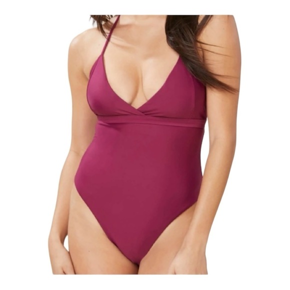 Andie Swim Lagos One Piece Swimsuit in Plum Size M NWT - Picture 5 of 5